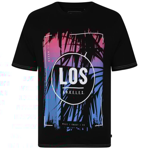 KAM Los Angeles Print T-Shirt Black